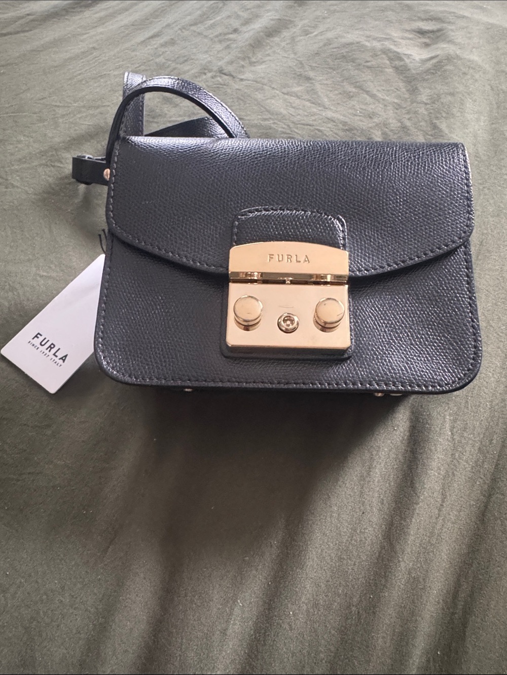 Furla Black Metropolis Mini Crossbody Bag